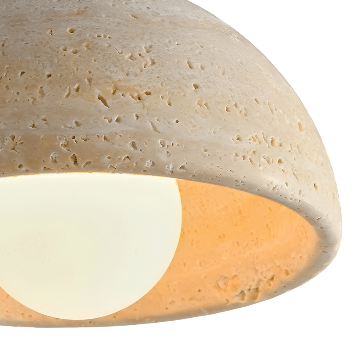 Luminária Pendente Moderna Minimalista Mármore Travertino Giacome - ORNE™ — decor studio