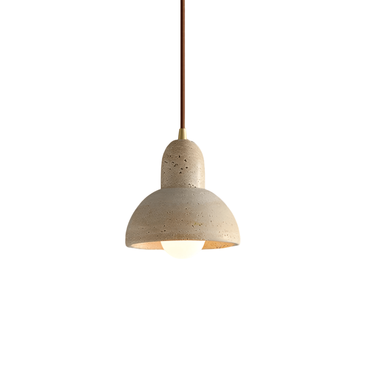 Luminária Pendente Moderna Minimalista Mármore Travertino Giacome - ORNE™ — decor studio
