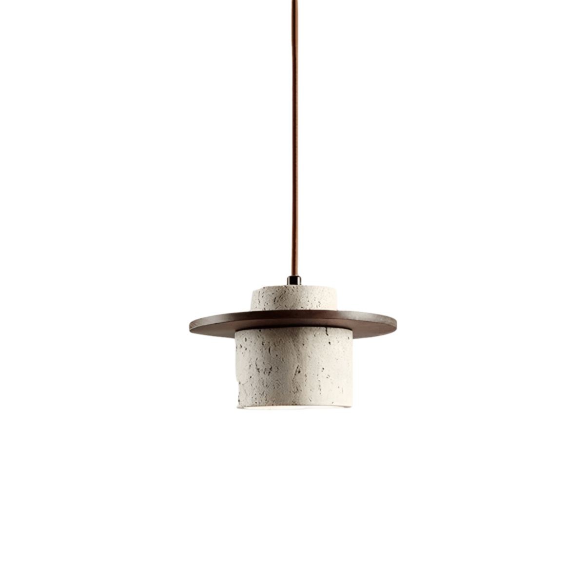 Luminária Pendente Moderna Minimalista Mármore Travertino Moruá - ORNE™ — decor studio