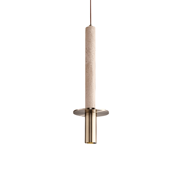 Luminária Pendente Moderna Minimalista Mármore Travertino Piemont - ORNE™ — decor studio