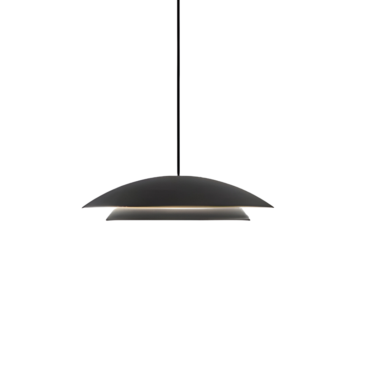 Luminária Pendente Moderna Minimalista Metal Baha - Preto / Branco Quente (3000K)