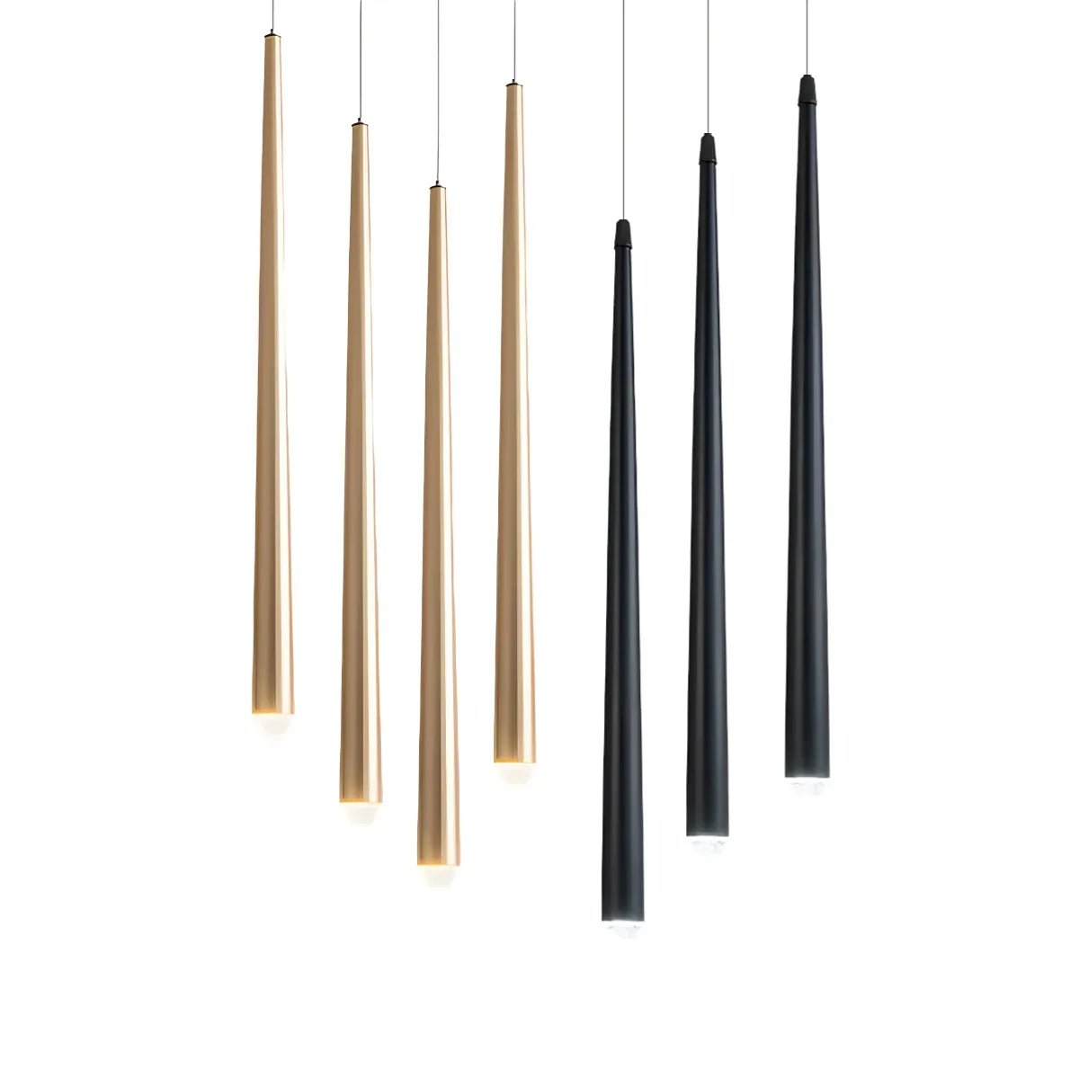 Luminária Pendente Moderna Minimalista Metal Cristal Tubo Gota Shine - ORNE™ — decor studio