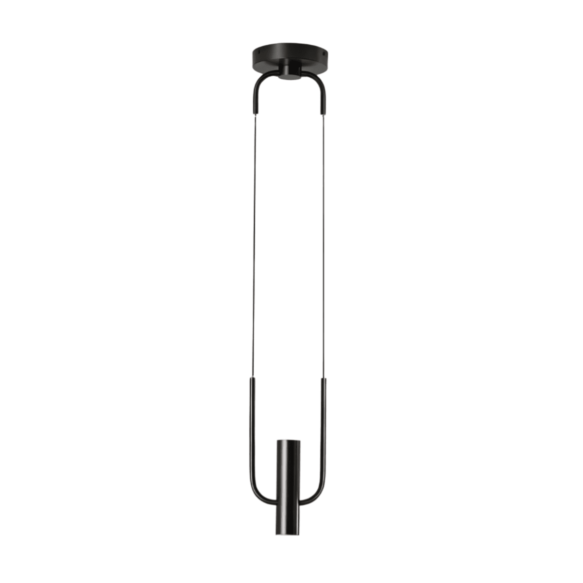 Luminária Pendente Moderna Minimalista Metal LED Bride - Preto / Branco Quente (3000K)