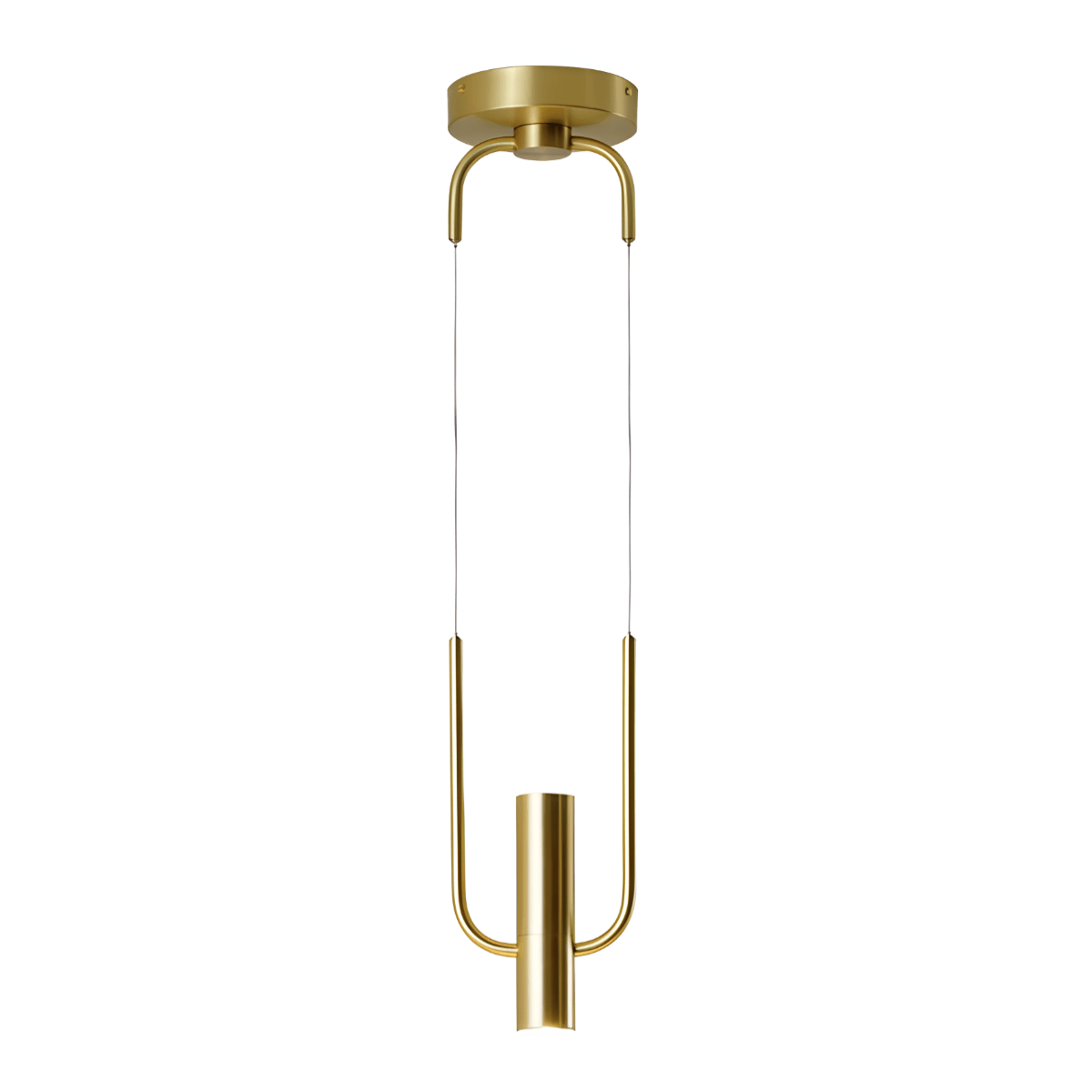 Luminária Pendente Moderna Minimalista Metal LED Bride - Dourado / Branco Quente (3000K)