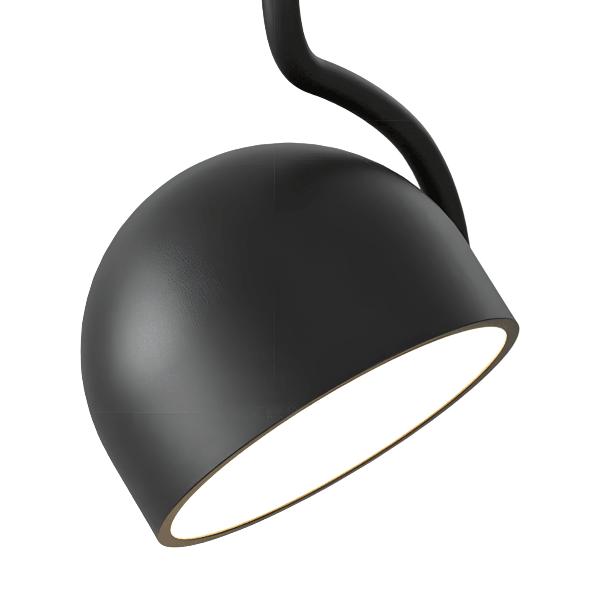 Luminária Pendente Moderna Minimalista Metal LED Delft - Preto / Branco Quente (3000K)