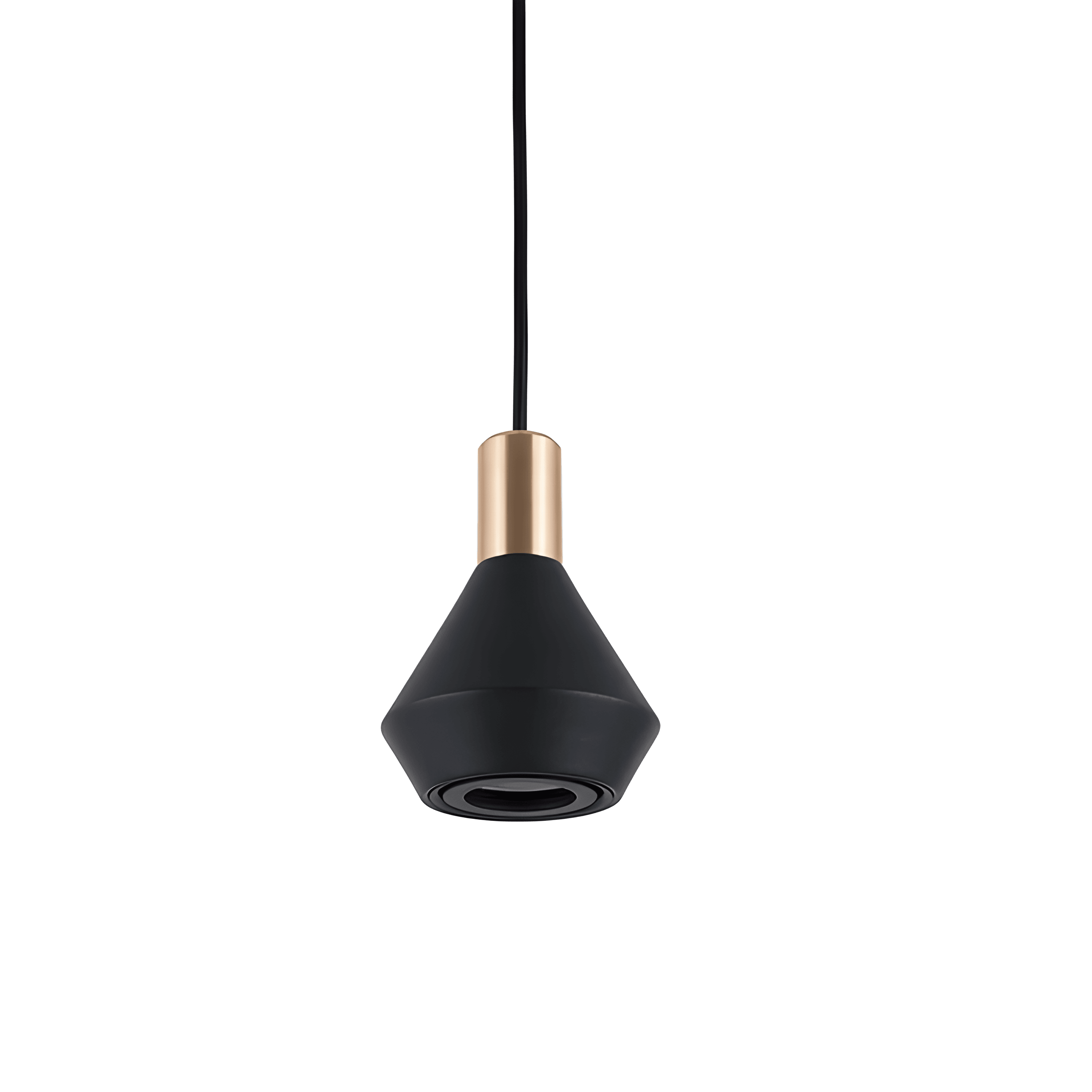 Luminária Pendente Moderna Minimalista Metal LED Lytor - Preto / Ø10x14cm / Branco Quente (3000K)