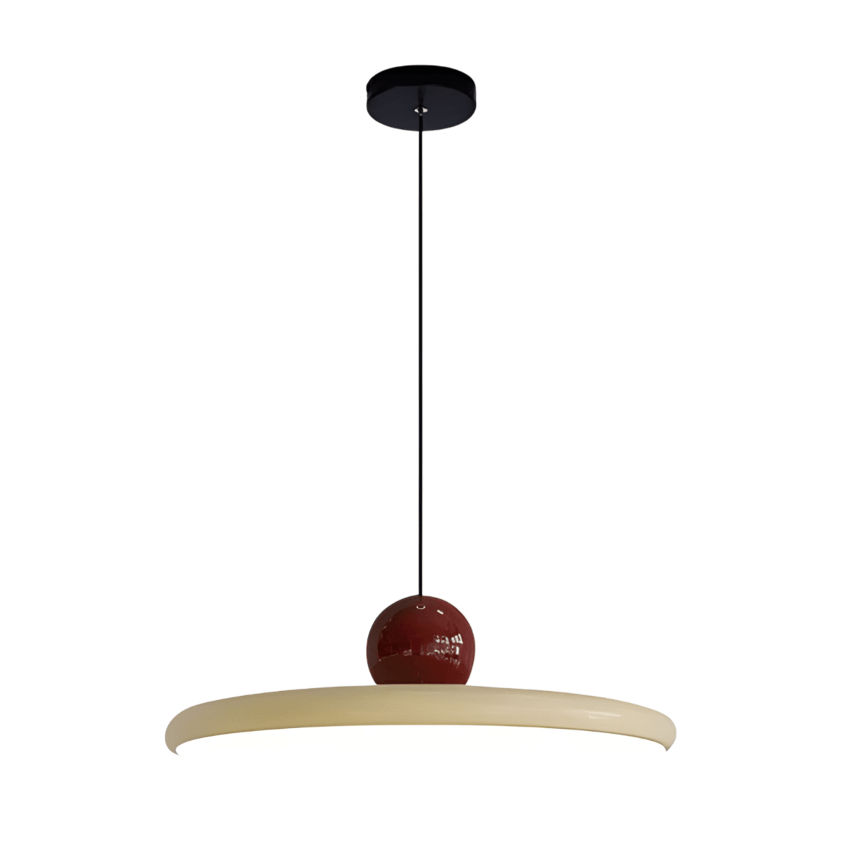 Luminaria Pendente Moderna Minimalista Metal LED River - Verde e Vermelho / Branco Quente (3000K)