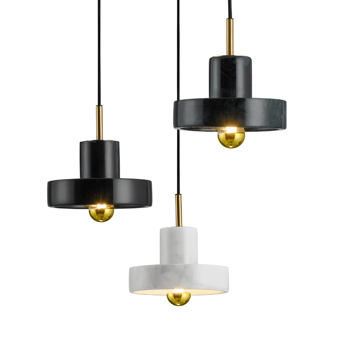 Luminária Pendente Moderna Minimalista Metal Mármore Astra - ORNE™ — decor studio