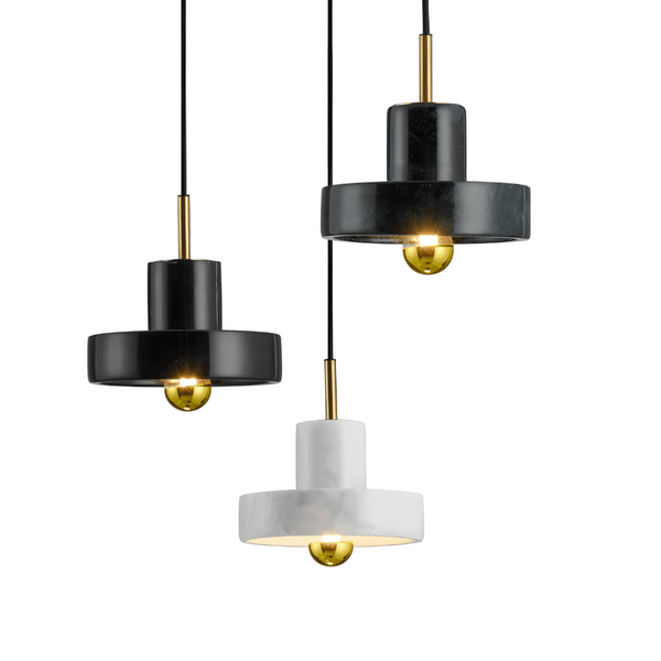 Luminária Pendente Moderna Minimalista Metal Mármore Astra - ORNE™ — decor studio