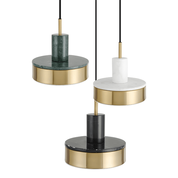 Luminária Pendente Moderna Minimalista Metal Mármore Rayo - ORNE™ — decor studio