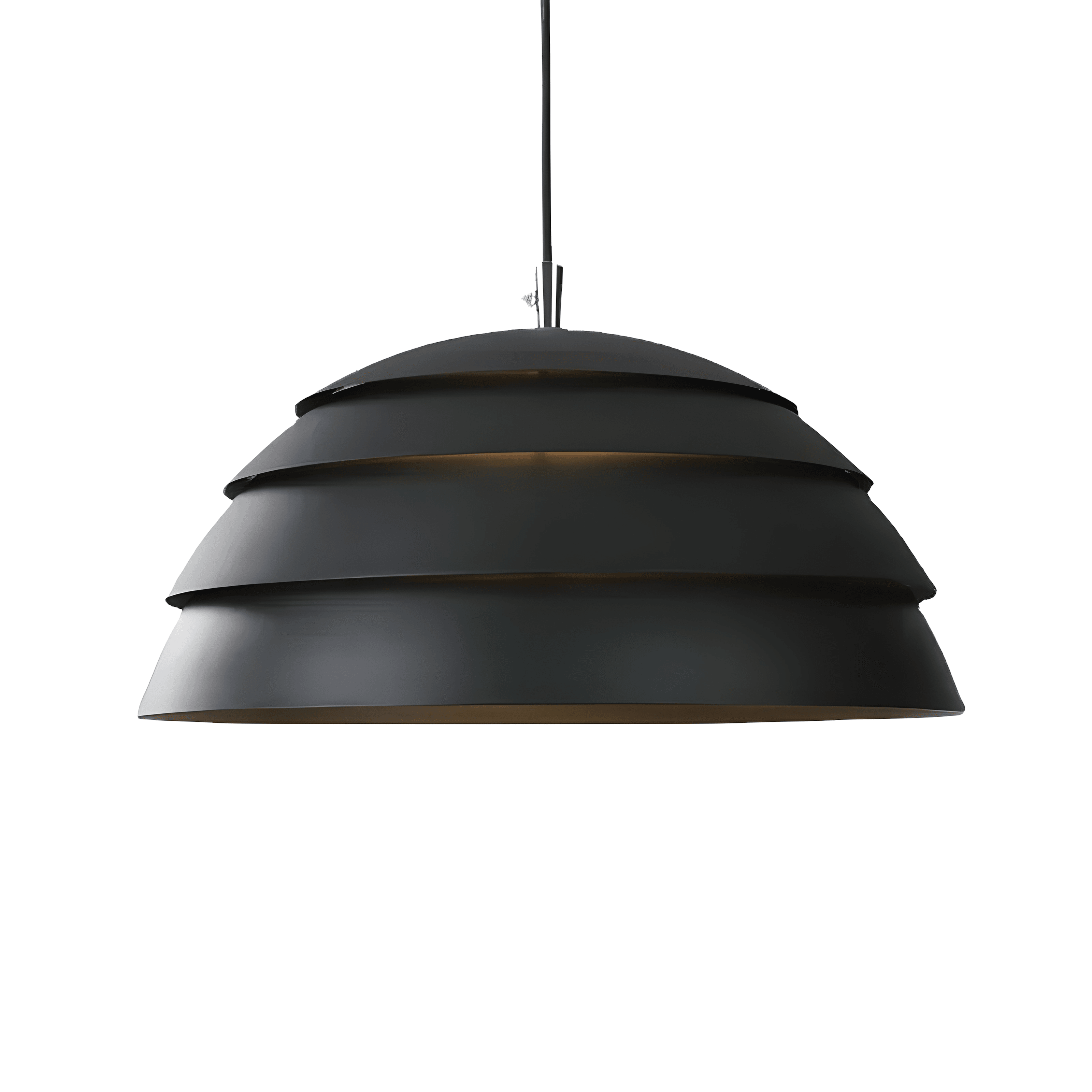 Luminária Pendente Moderna Minimalista Metal Summer - Preto / Branco Neutro (4000K)