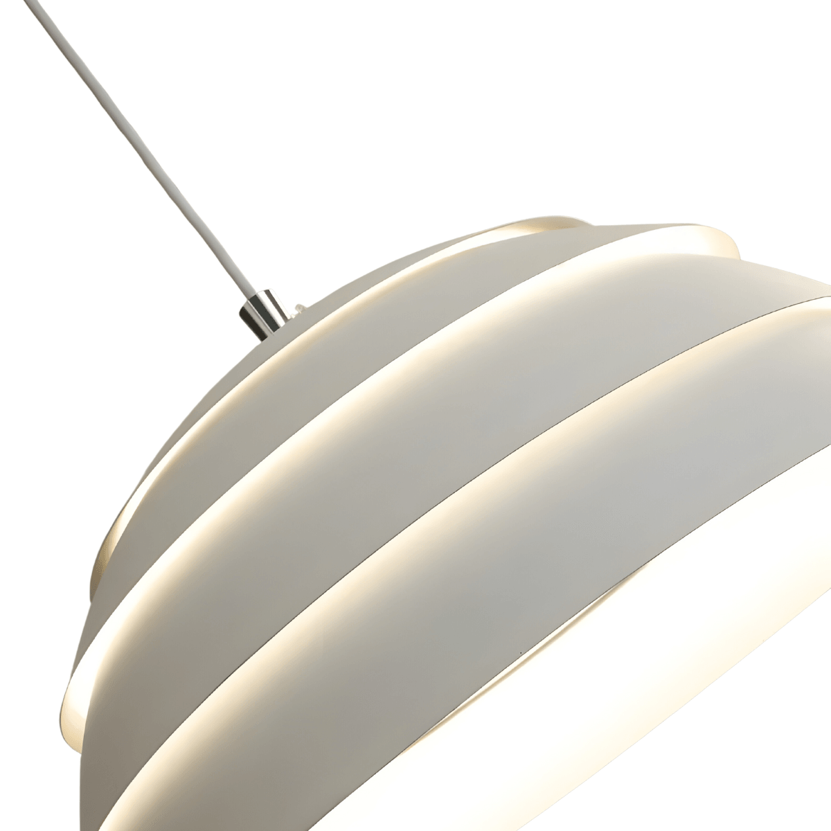 Luminária Pendente Moderna Minimalista Metal Summer - Branco / Branco Quente (3000K)