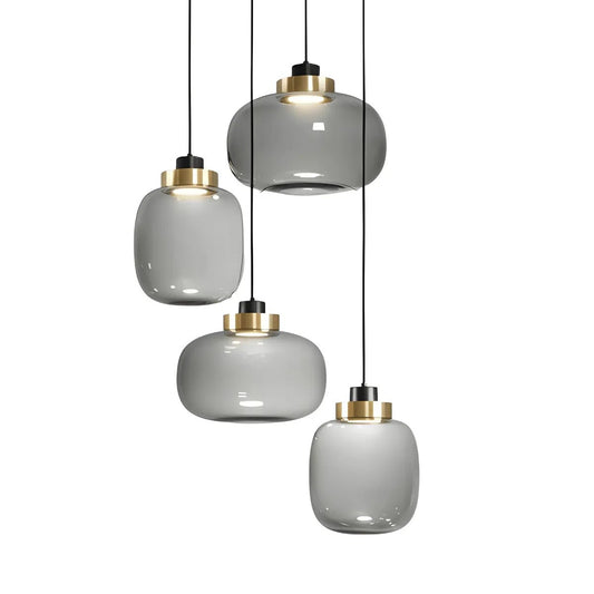 Luminária Pendente Moderna Minimalista Metal Vidro Glacer - ORNE™ — decor studio