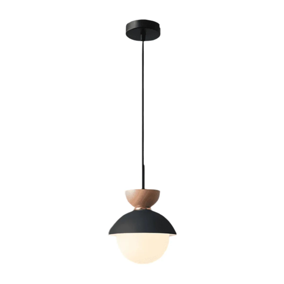 Luminária Pendente Moderna Minimalista Metal Vidro Goele Van - Rosa e Azul Escuro