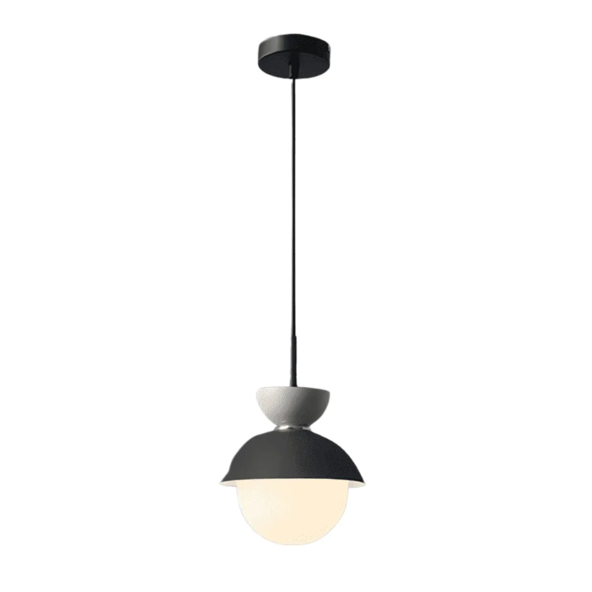 Luminária Pendente Moderna Minimalista Metal Vidro Goele Van - Azul e Azul Escuro