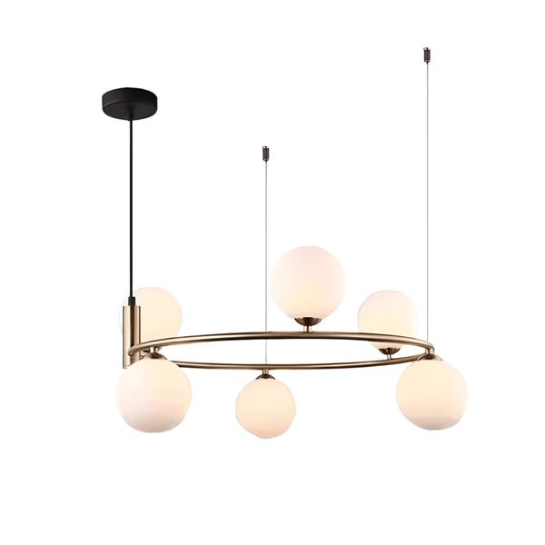 Luminária Pendente Moderna Minimalista Metal Vidro Lunar - ORNE™ — decor studio