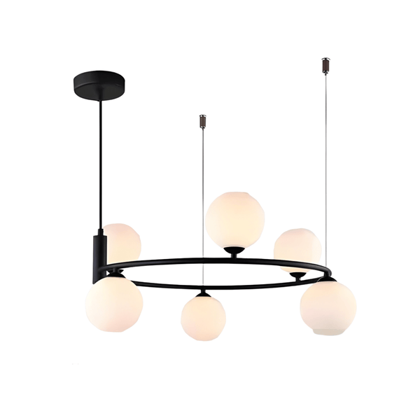 Luminária Pendente Moderna Minimalista Metal Vidro Lunar - ORNE™ — decor studio