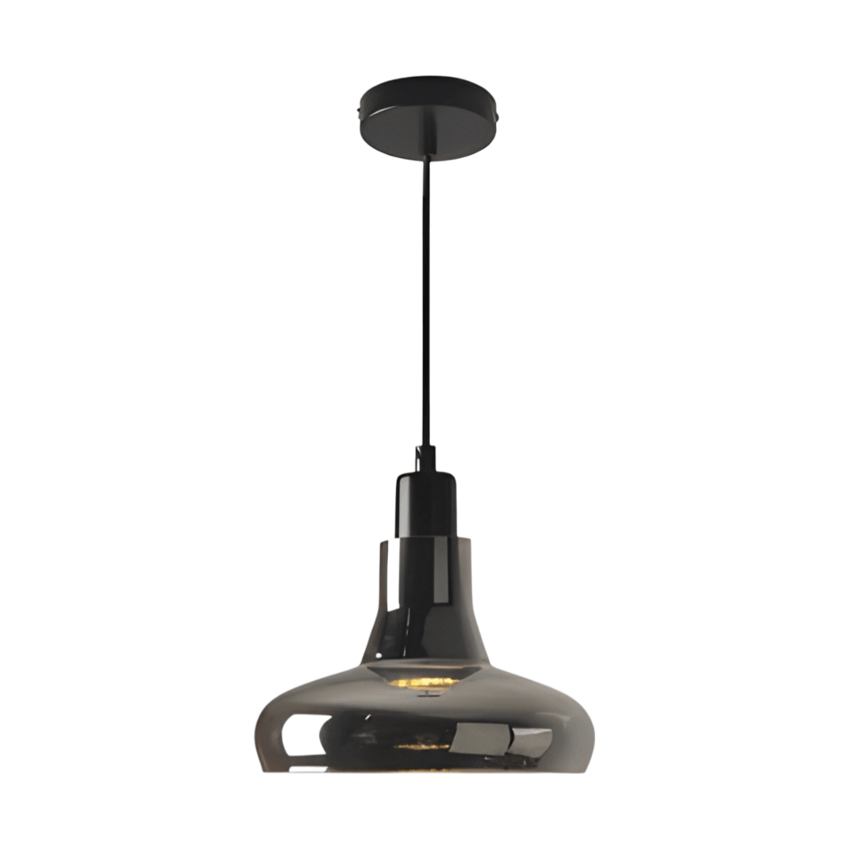 Luminária Pendente Moderna Minimalista Metal Vidro Nilo - C / Branco Quente (3000K)