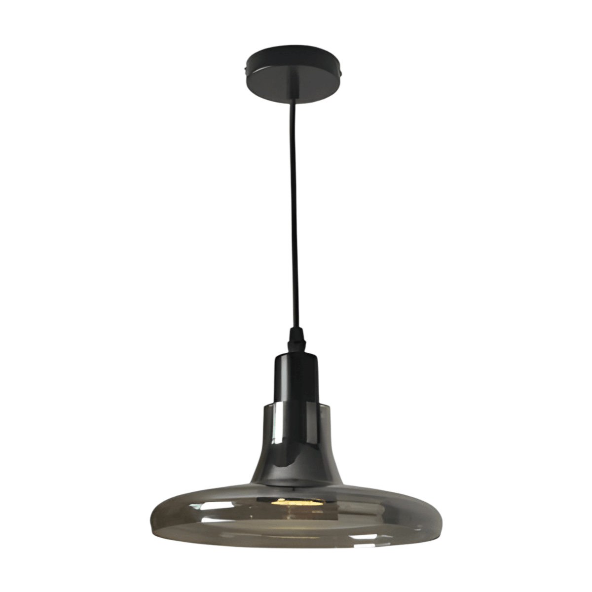 Luminária Pendente Moderna Minimalista Metal Vidro Nilo - D / Branco Quente (3000K)