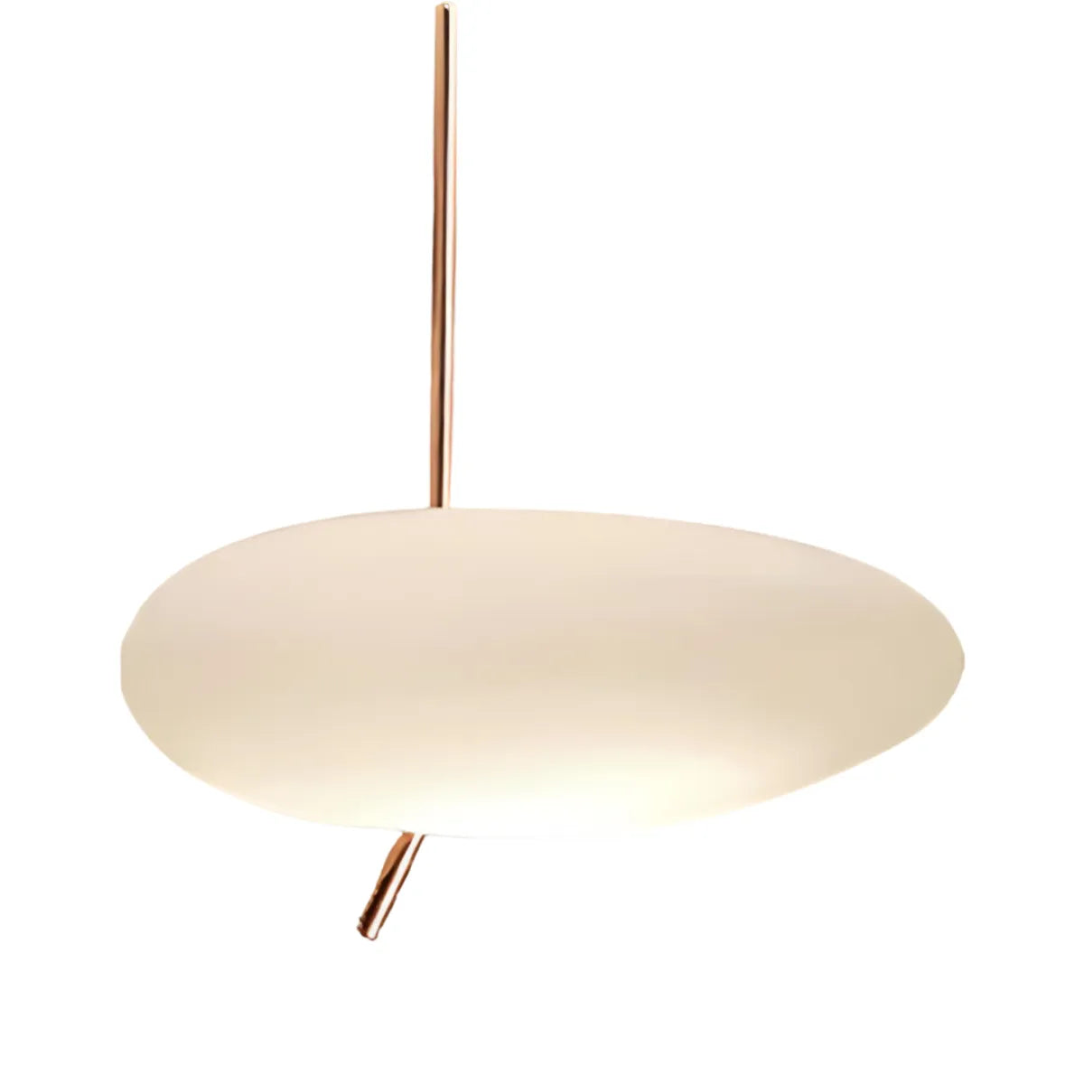 Luminária Pendente Moderna Minimalista Metal Vidro Orgânico Leeds - Modelo A | Ø22cm / Branco Quente (3000K)