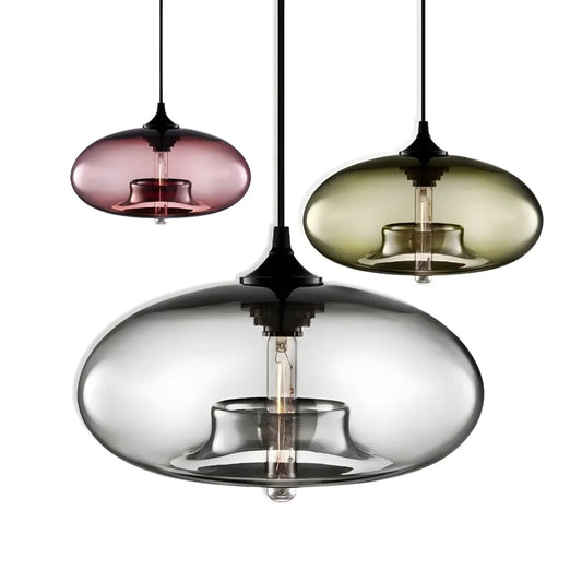 Luminária Pendente Moderna Minimalista Metal Vidro Scoop - ORNE™ — decor studio