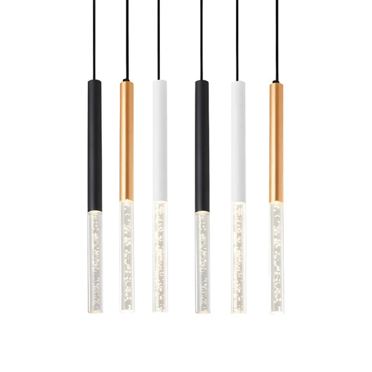 Luminária Pendente Moderna Minimalista Metal Vidro Tubo LED Mantti - ORNE™ — decor studio