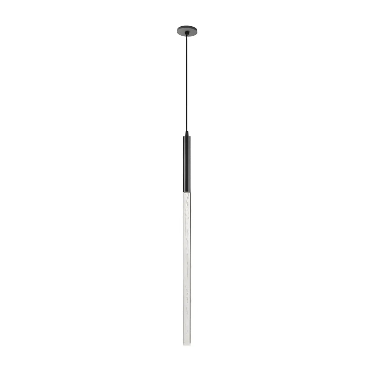 Luminária Pendente Moderna Minimalista Metal Vidro Tubo Sora - Preto / Modelo C / Branco Neutro (4000K)