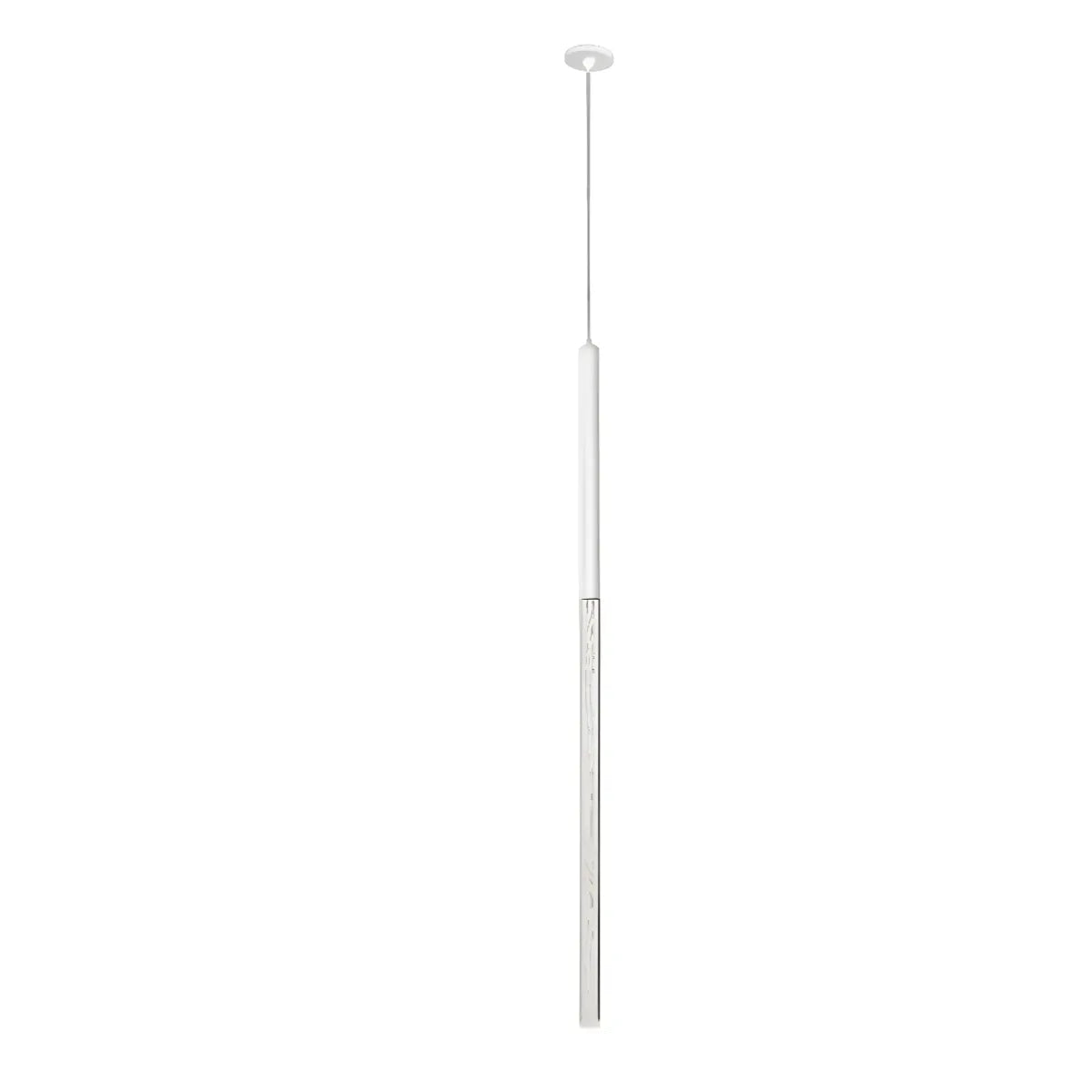 Luminária Pendente Moderna Minimalista Metal Vidro Tubo Sora - Branco / Modelo E / Branco Quente (3000K)