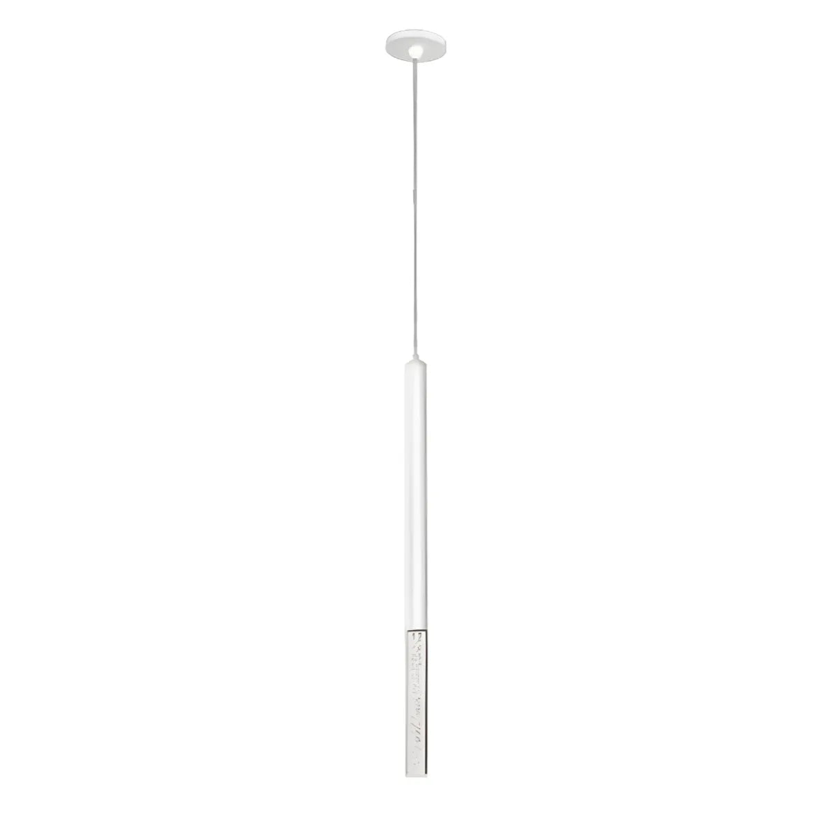 Luminária Pendente Moderna Minimalista Metal Vidro Tubo Sora - Branco / Modelo B / Branco Quente (3000K)