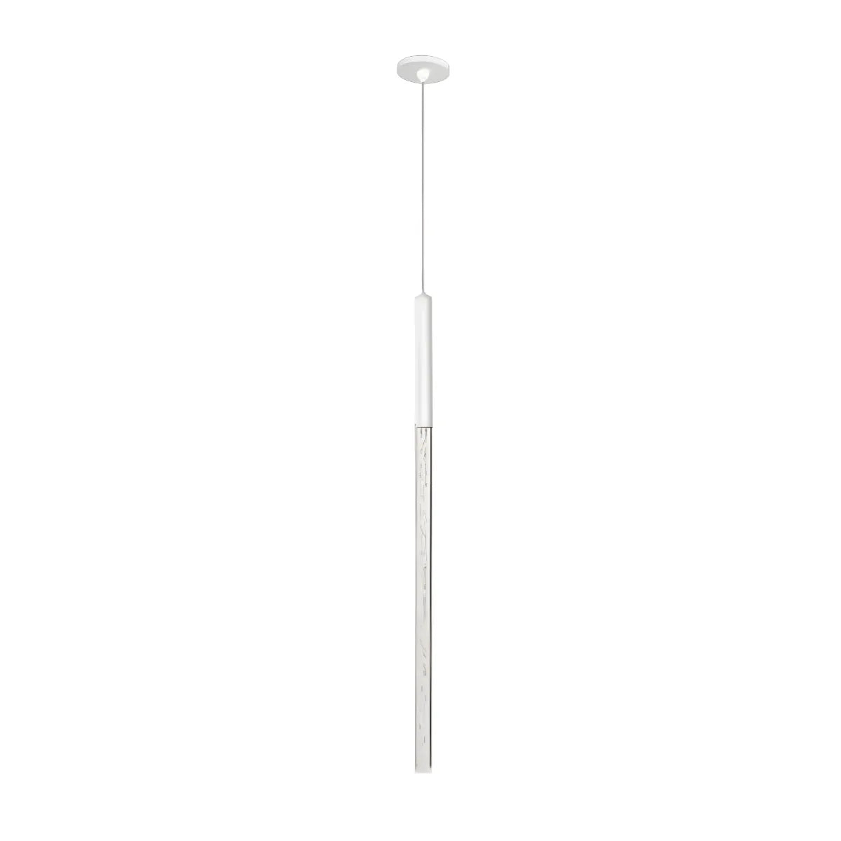 Luminária Pendente Moderna Minimalista Metal Vidro Tubo Sora - Branco / Modelo C / Branco Quente (3000K)