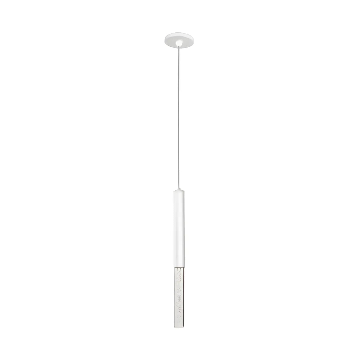 Luminária Pendente Moderna Minimalista Metal Vidro Tubo Sora - Branco / Modelo A / Branco Quente (3000K)