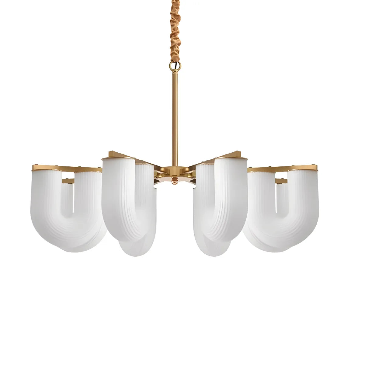 Luminária Pendente Moderna Minimalista Metal Zovvi - Dourado / Ø90cm / Branco Quente (3000K)