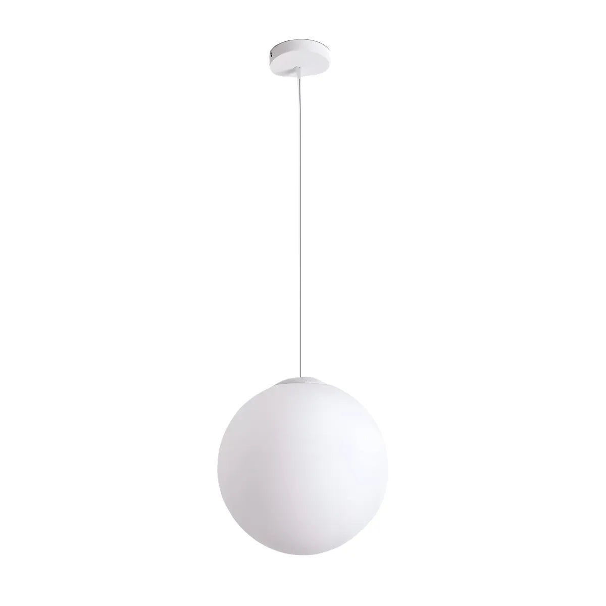 Luminária Pendente Moderna Minimalista Orgânico Metal Vidro Minsk - Orgânico / Ø15cm / Branco