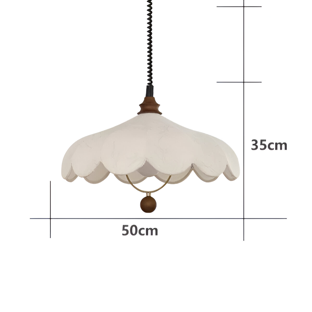 Luminária Pendente Moderna Minimalista Tecido Margi - A / Ø40cm