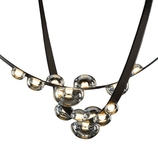 Luminária Pendente Moderna Minimalista Vidro Couro LED Drops Drew - ORNE™ — decor studio