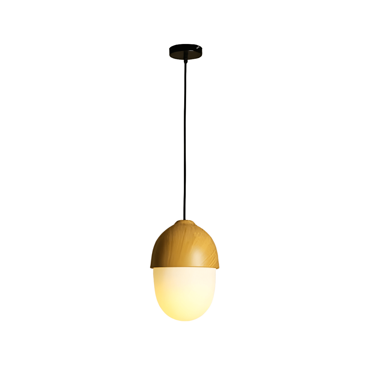 Luminária Pendente Moderna Minimalista Vidro Madeira Uliven - ORNE™ — decor studio