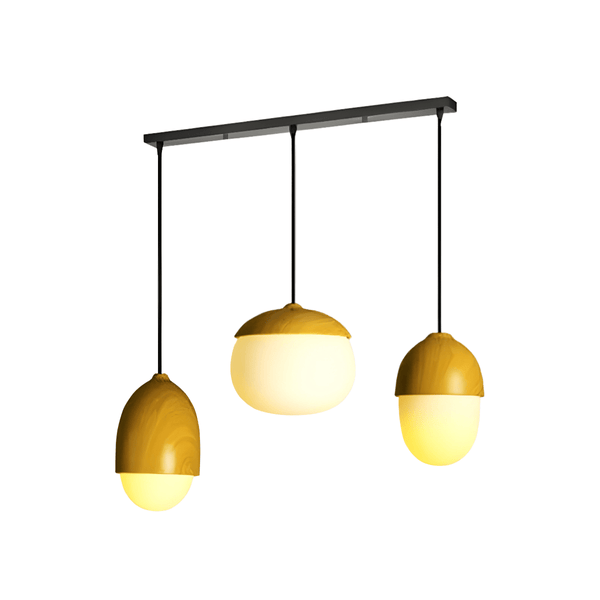Luminária Pendente Moderna Minimalista Vidro Madeira Uliven - ORNE™ — decor studio