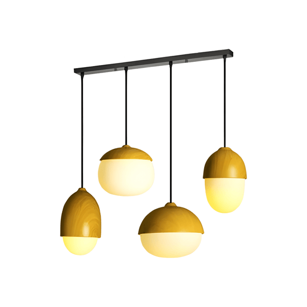 Luminária Pendente Moderna Minimalista Vidro Madeira Uliven - ORNE™ — decor studio