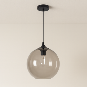 Luminária Pendente Moderna Minimalista Vidro Zaera Lumi - Ø20cm / Incolor / Vidro e Alumínio - ORNE™