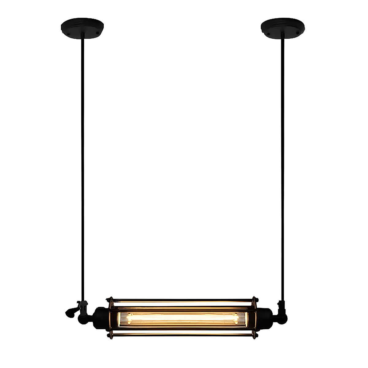 Luminária Pendente Moderna Minimalista Vintage Retrô Industrial Spark - B / Preto / Branco Quente (3000K)