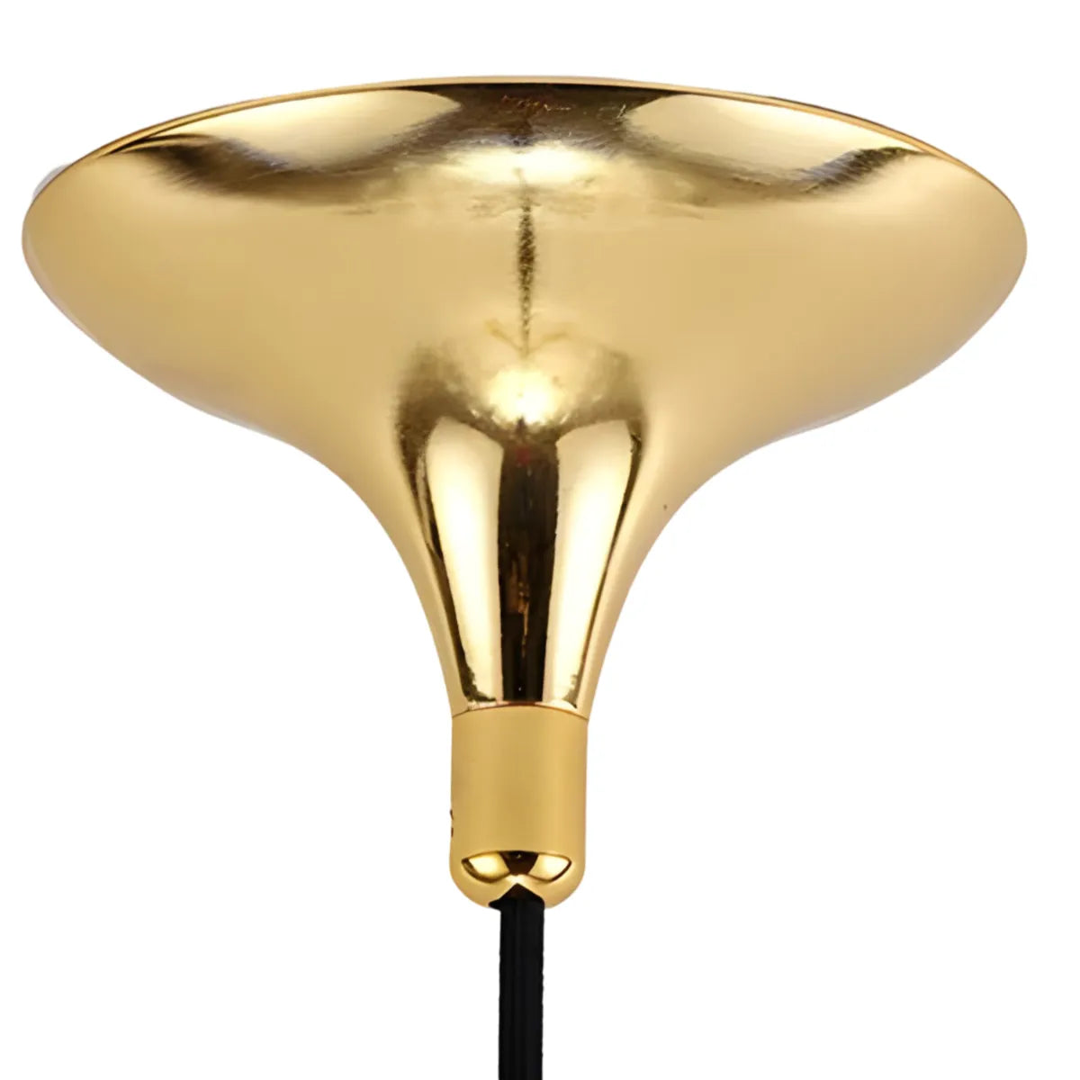 Luminária Pendente Moderno Clássico Globo Bolas Vidro Metal Netun - Marrom e Dourado / Ø50cm