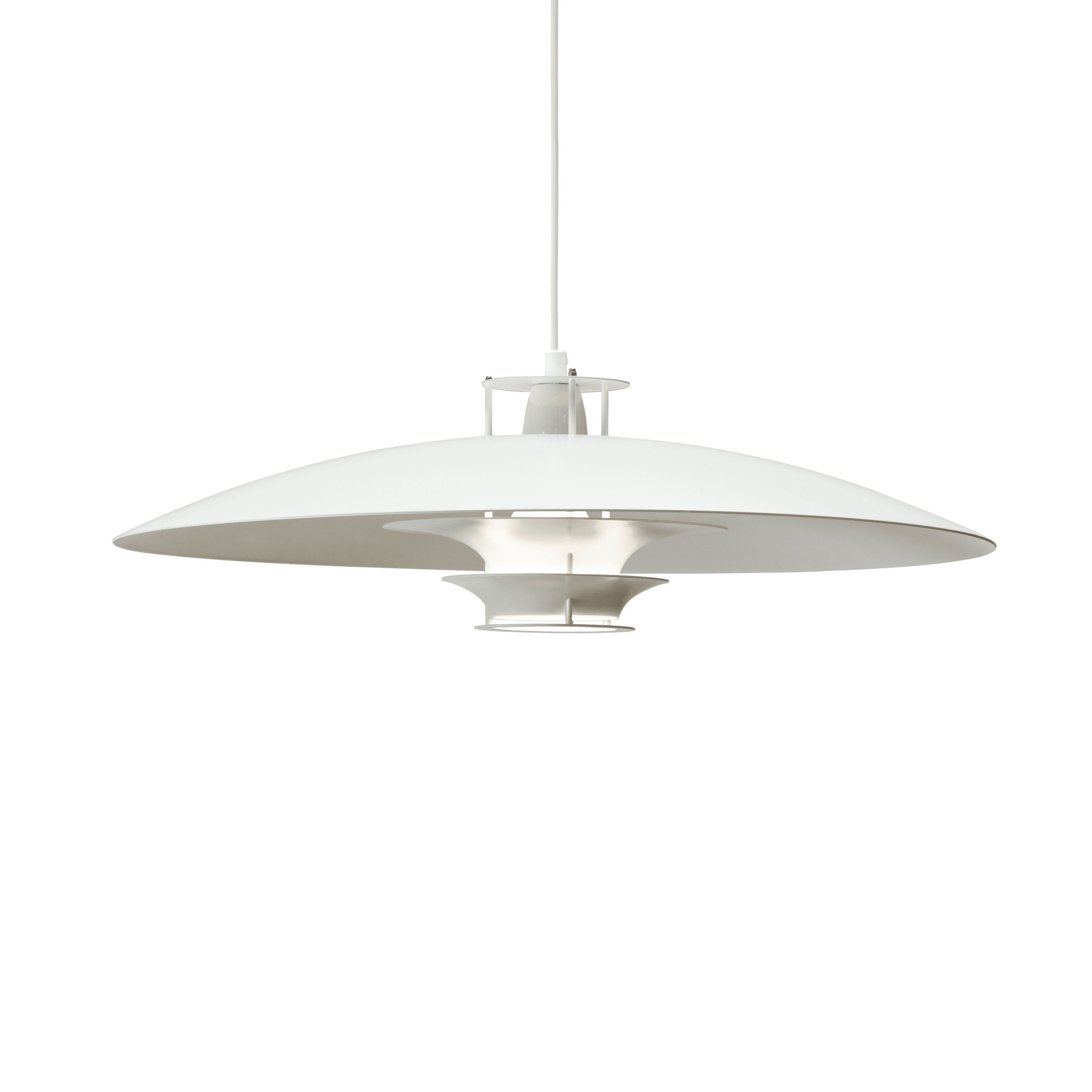 Luminária Pendente Moderno Minimalista Artek - Branco / Ø45cm