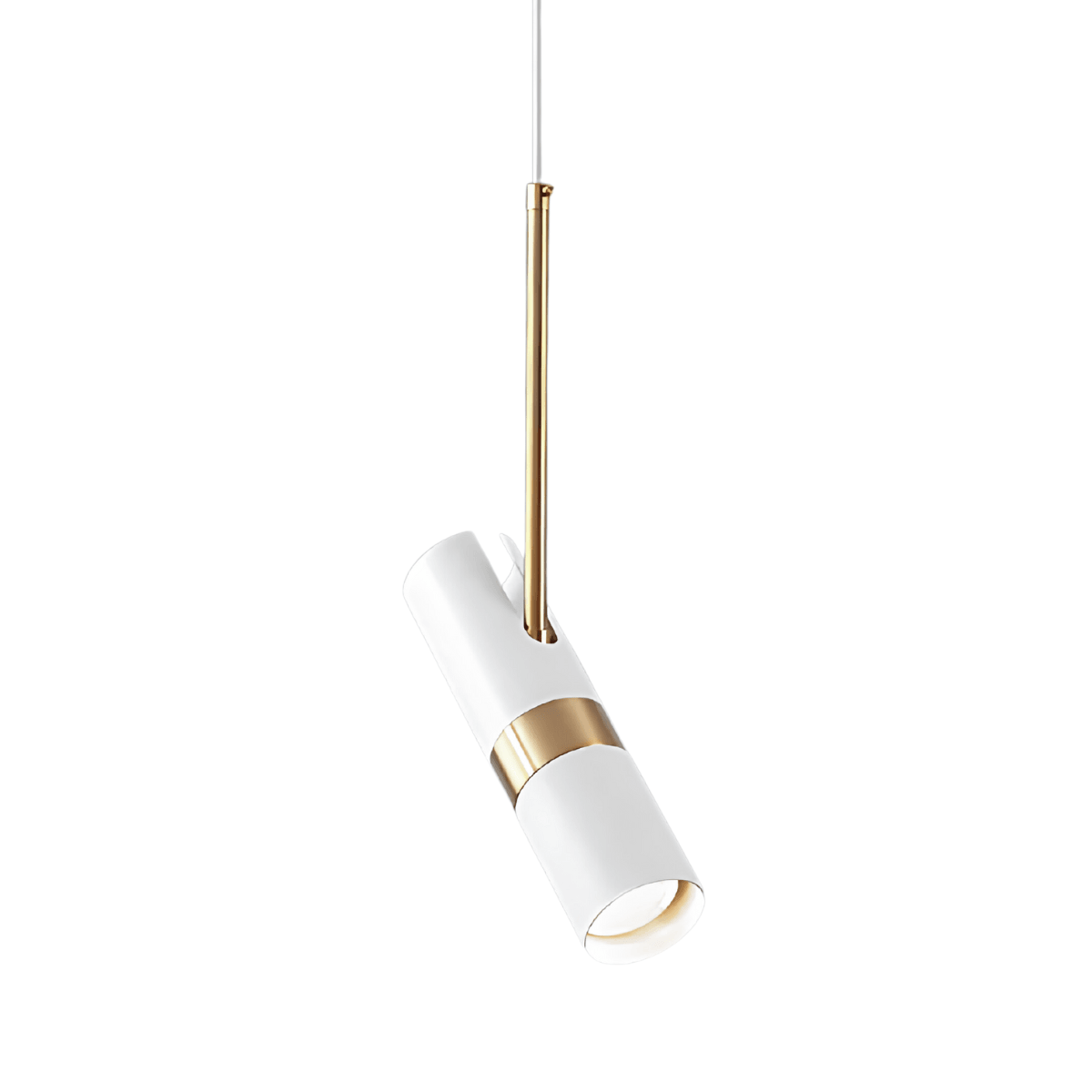 Luminária Pendente Moderno Minimalista Articulado Brooke - Branco / Branco Quente (3000K)