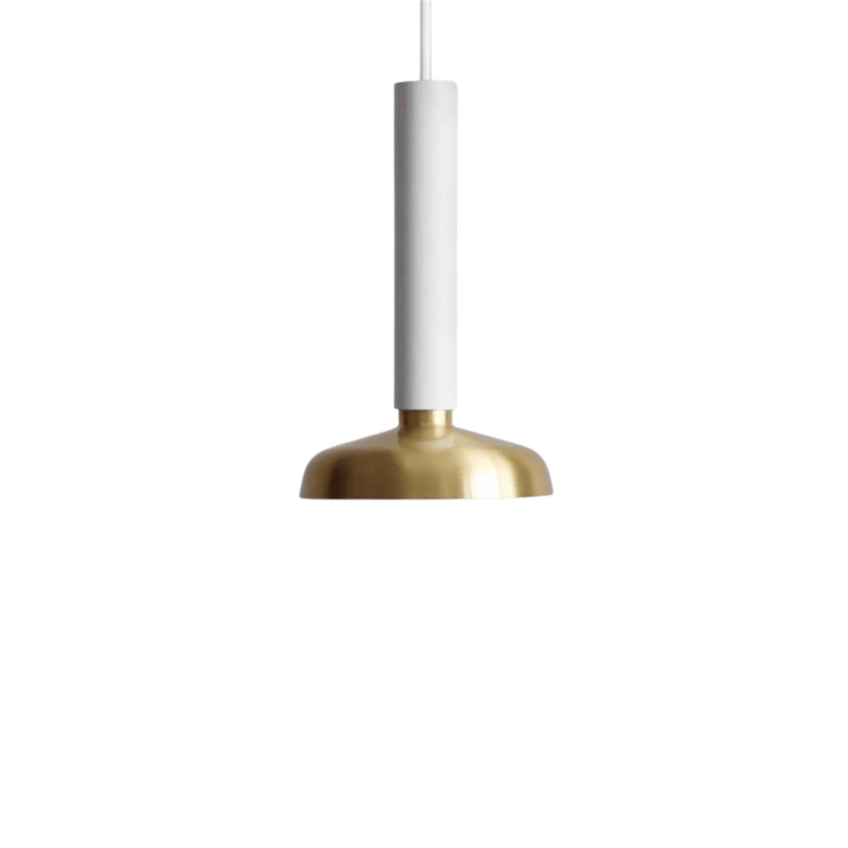 Luminária Pendente Moderno Minimalista Astra - Branco e Dourado