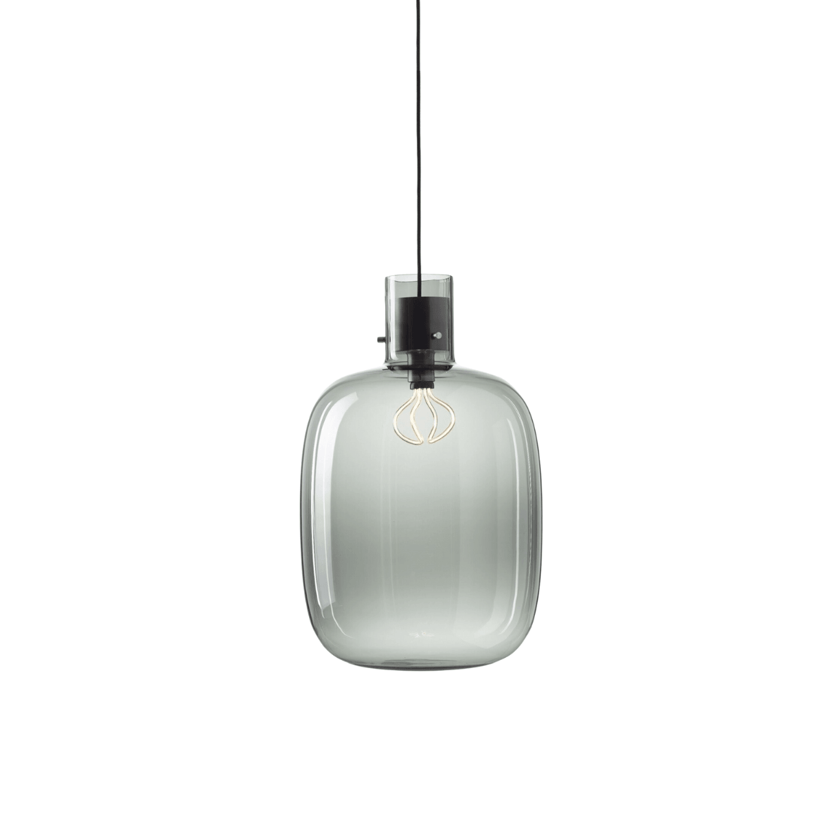 Luminária Pendente Moderno Minimalista Bottle - Fumê Ø30