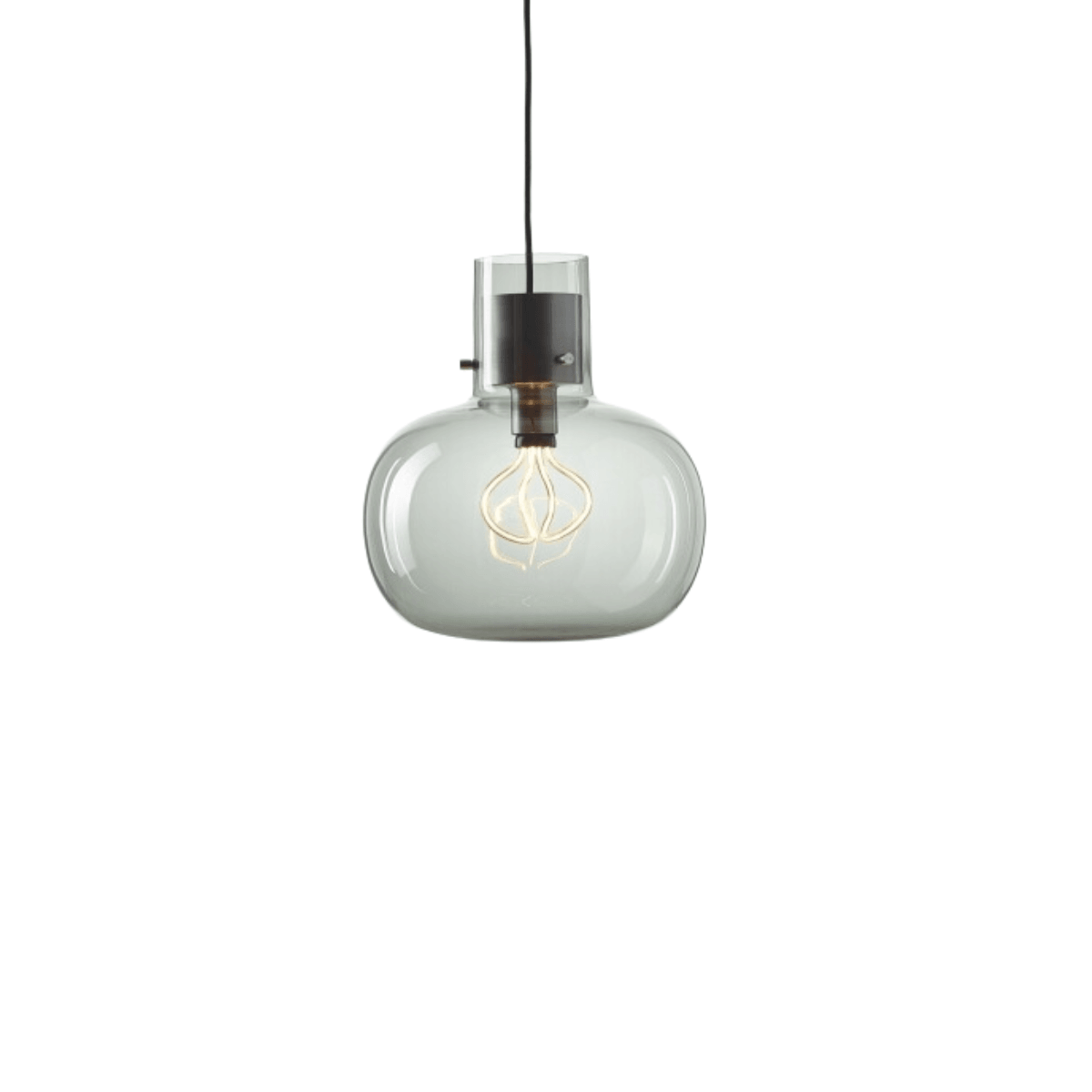 Luminária Pendente Moderno Minimalista Bottle - Fumê Ø25