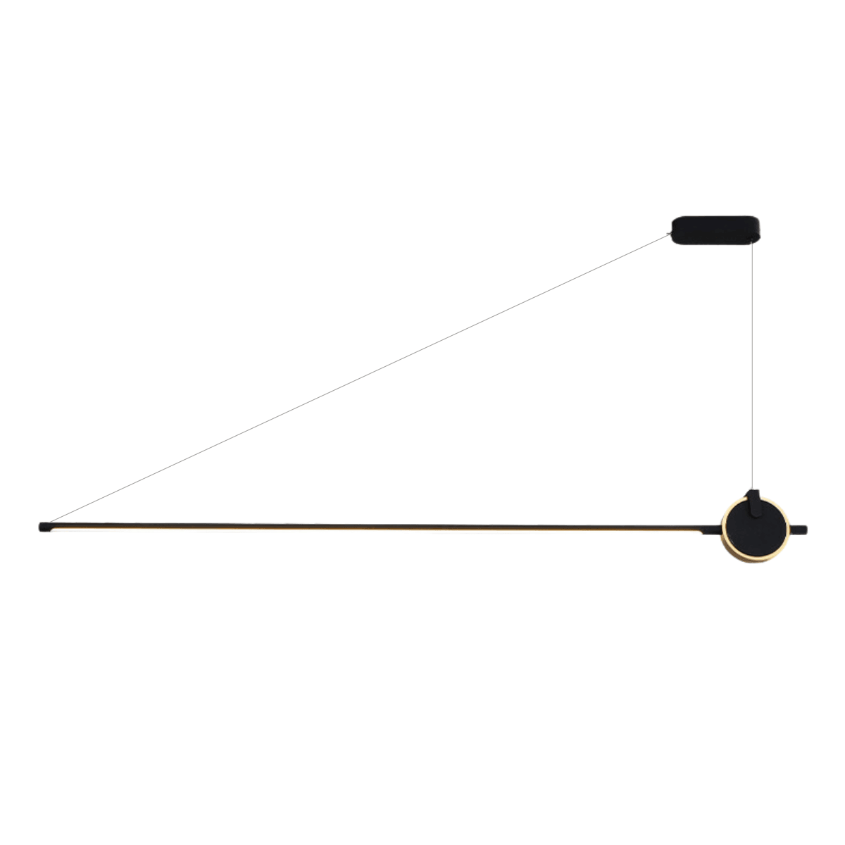 Luminária Pendente Moderno Minimalista Brizmo - Preto / 120cm