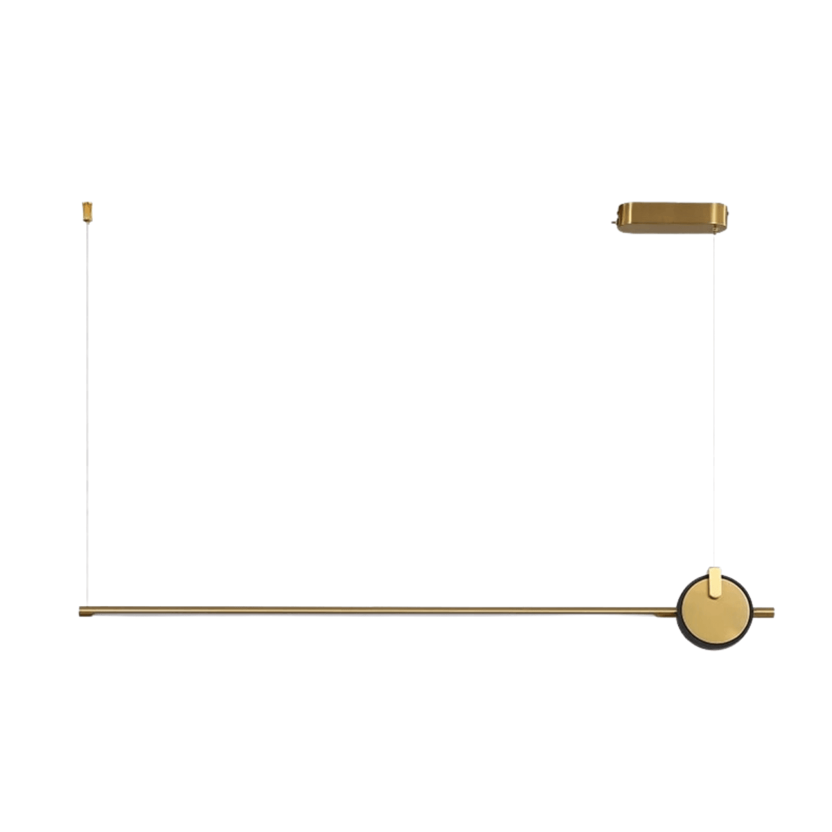 Luminária Pendente Moderno Minimalista Brizmo - Dourado / 120cm