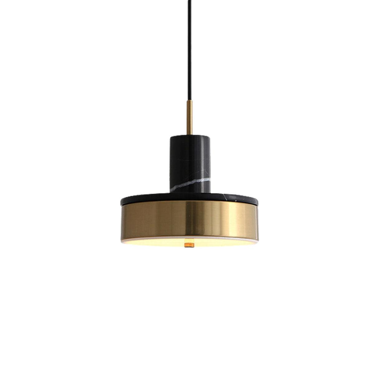 Luminária Pendente Moderno Minimalista Burke - Dourado e Preto