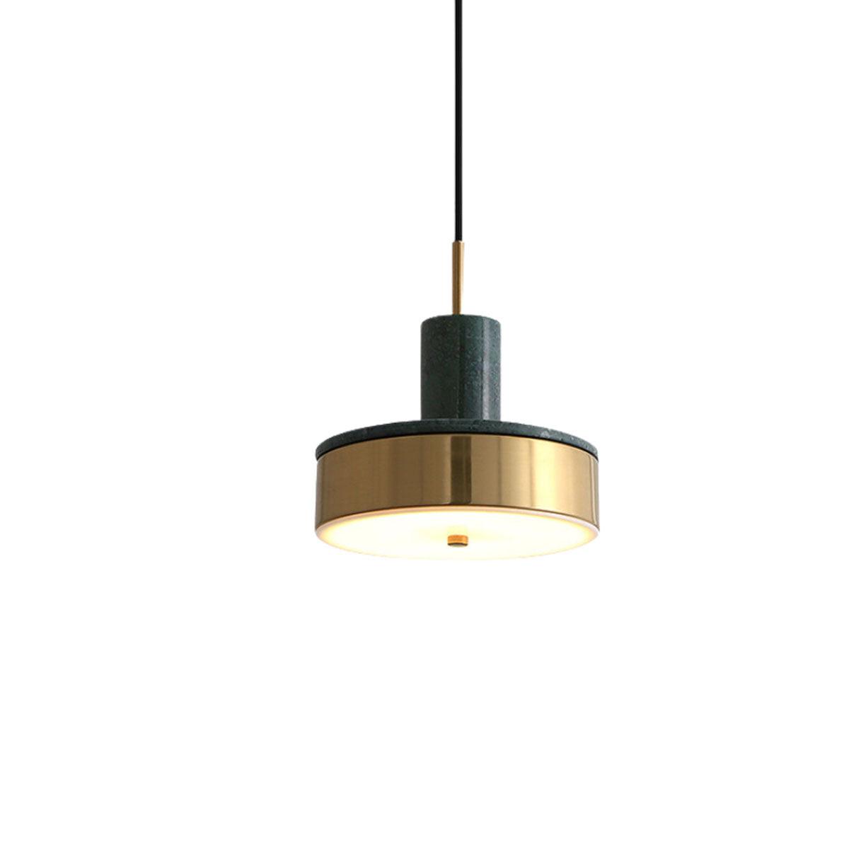 Luminária Pendente Moderno Minimalista Burke - Dourado e Verde